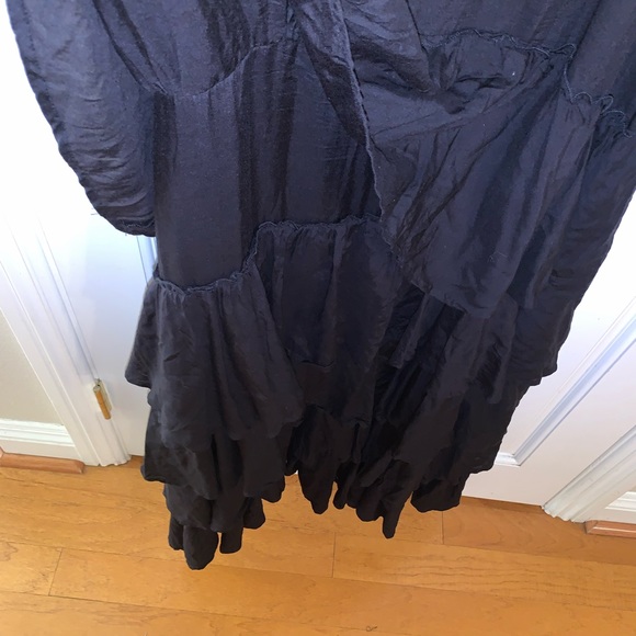 holiday Woman’s Black Adjustable Sundress with Ruffles at the Bottom - Picture 5 of 8